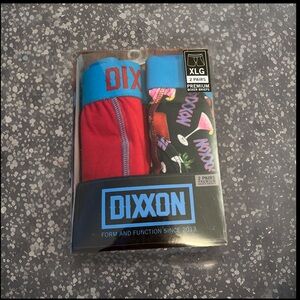 2 Pk Dixxon Boxer Briefs 4 Insane Comfort 4 Way Stretch Keyhole Mid Rise Cotton